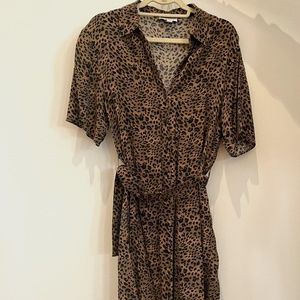 Button up belted dress